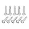 sourcing map #12-1" Self Drilling Screws, 60pcs 410 Stainless Steel