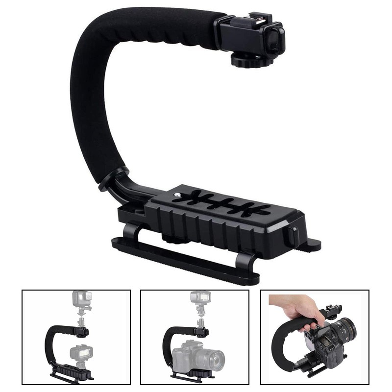HWAMART Camera Smartphone Stabilizer, Video Action Stabilizing Handle, Handheld Stabilizer