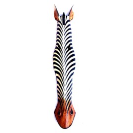 OMA African Mask Wall Hanging Zebra Brown Nose Giraffe Wall Mask Jungle Decor