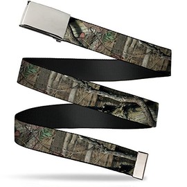 Buckle-Down mens Buckle-down Web Mossy Oak 1.25" Belt, Mossy Oak, 1.25 Wide - Fits up to 42 Pant Size US