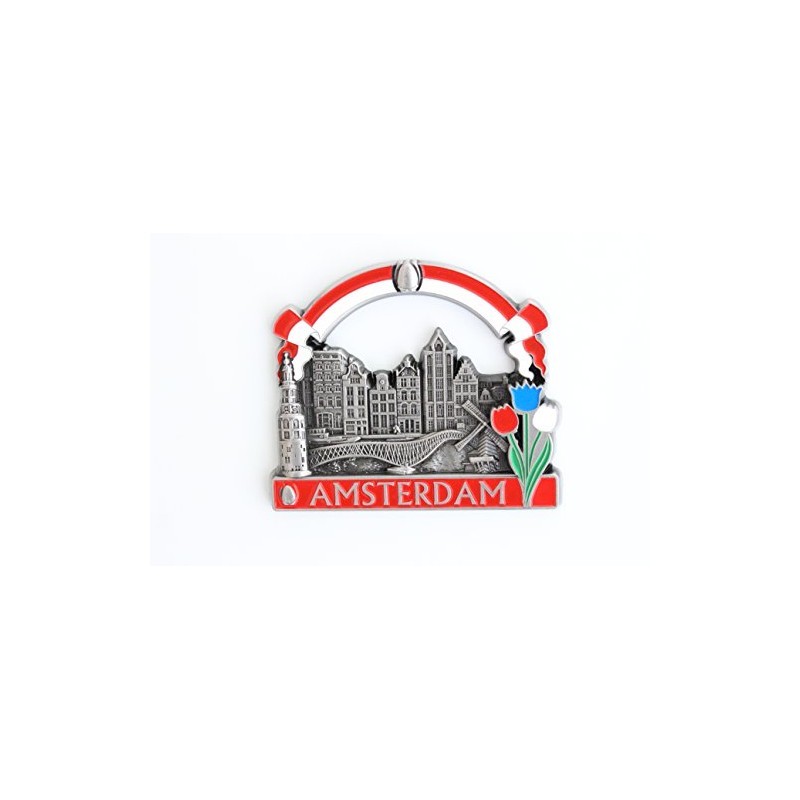 Amsterdam (Netherlands) - 3D Metal Fridge Magnet for Kitchen Refrigerator