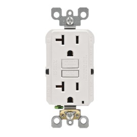 Leviton Self-Test SmartlockPro Slim GFCI Non-Tamper-Resistant Receptacle with LED Indicator (3 Pack), GFNT2-3W, White