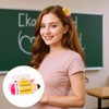 3Pcs Pencil School Bus and Apple Claw Clips Novelty Teacher