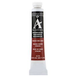 Grumbacher Academy Watercolor Paint, 7.5ml/0.25 Ounce, Indian Red Hue (A110)