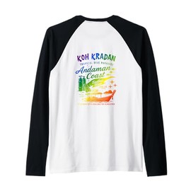 Koh Kradan Dive Adventure Andaman Coast Raglan Baseball Tee