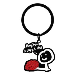 Funny Gifts for Women Men Doodle Brain Funny Keychain Cool Cute Stuff Accessories Friendship Gift