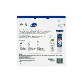Simple Micellar Water Cleansing Kit (13.4 Fl Micllar Water & 150 Q-tips Rounds)