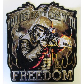 Hot Leathers MOTORCYCLE FREEDOM JACKET VEST 5.5" X 5.0" INCH IRON ON PATCH
