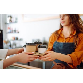 Bluetable 4 Cup 8 oz. - 32 oz. (25 Pack) For Disposable Cups, Delivery Carrier- To Go - Coffee Drinks or Iced Drink Molded Fiber [25 Case Pack]