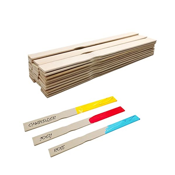 Paint Stir Sticks Bulk 10 inch, 20pc Wooden Paint Stirrers