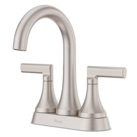 Pfister Vedra Bathroom Sink Faucet, 4-Inch Centerset, 2-Handle, 3-Hole, NSF Certified, Spot Defense Brushed Nickel Finish, LF048VEDGS