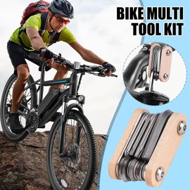 Bike Multi Tool Kit,Road Cycling Maintenance Set | 8-in-1 Foldable Mountain and Road Bike Repair Kit for Daily and Emergencies