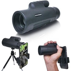 Aurora Optix 10X42 Zoom High Power Scope Monocular  with Smartphone Holder
