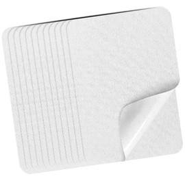 AXEN 12 Pieces Iron on Fabric Patches for Clothing and Pants Repair, 100% Cotton Sewing Repair Patches, Pure White