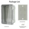 LMioEtool ABS Plastic Dustproof Waterproof IP65 Junction Box Hinged Shell