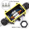 Casoter 2-Way Outdoor IP68 Waterproof Junction Box, Line M20 Cable