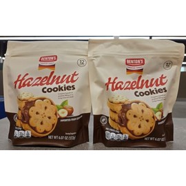Bentons European Hazelnut Cookies 6.07oz 172g (Two Bags)