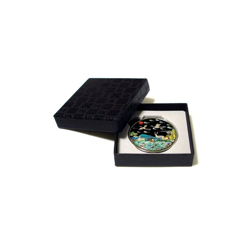 Madre de Perla Longevity Animal Design Doble Compacto cosmético Maquillaje