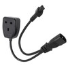 IEC320 C14 Male to C5 and Female Power Cord C14
