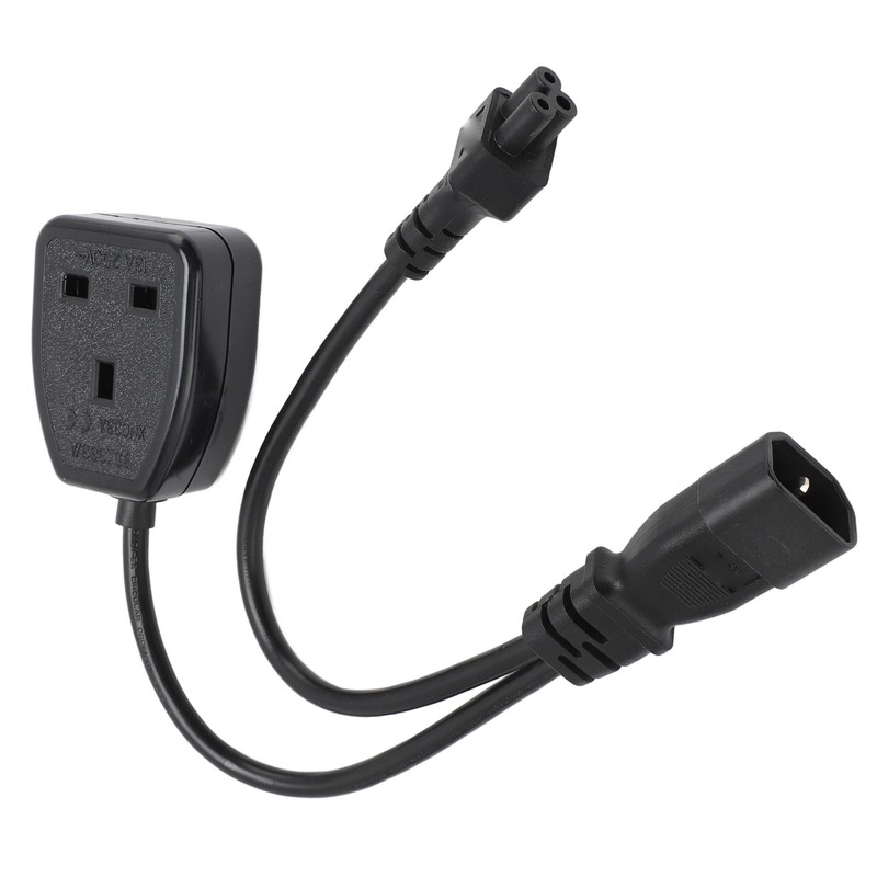 IEC320 C14 Male to C5 and Female Power Cord C14