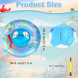 Baby Swimming Ring with Swimming Seat, Swimming Ring Baby for 6-48 Months, Swimming Aid Children's Swimming Ring, Swimming Float Children, Swimming Learning Aid, Swimming Trainer for Boys Girls (Blue)