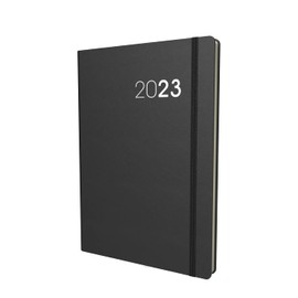 Collins Legacy A5 Week To View 2023 Diary - Black (CL53.99-23) - Complete Planner, Agenda and Journal with Soft Touch Cover