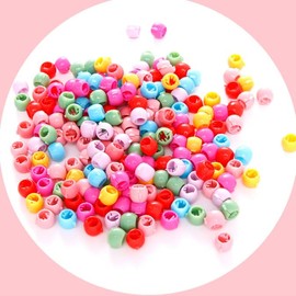HLLMX 60 PCS Rainbow Mini Hair Clip Mini Hair Claw Clips Colorful Bead Hair Pins Clamps Small Plastic Hair Claws for Teens Girls Kids Barrettes