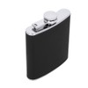 Stainless Steel Hip Flask Black Leather Funnel with Two Wine