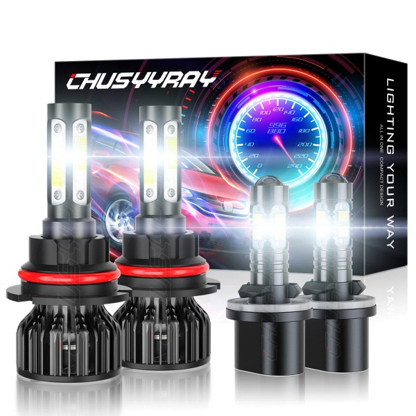 CHUSYYRAY For Pontiac Sunfire 2000-2002 4X 6000K LED Headlight Hi/Lo