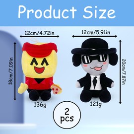 2PCS Plush Toys, Soft Stuffed Animals, Cute Plushies for Home Decor Game Fans and Comfort Companions