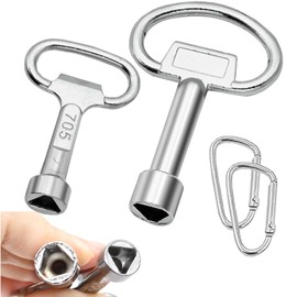 FORMVERSITY Triangular Key 3 Sided Key, Pack of 2 Triangular Key, Wheelie Bin Key for Waste Container, Triangular, Bleed Key for Radiators, Universal Key, Bollard Key