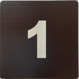 Apartment number 1 sign - UNIT NUMBER 1 SIGN/SUITE 1 SIGN (BLACK, SIZE 4x4 inch, DOUBLE SIDED TAPE) -Broadway Line