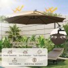 Patio Offset Umbrella 10 Feet With 112 Led Lights Solar