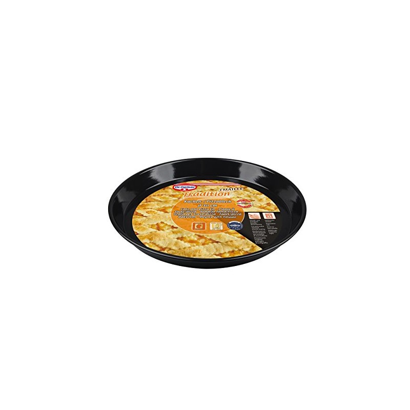 Dr. Oetker Tradition Kuchen-/Pizzablech Emaille – Premium Backblech 30 x