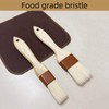 SWJLR 18.3" Removable Rubberwood Long Handle BBQ Mop 4 Pcs