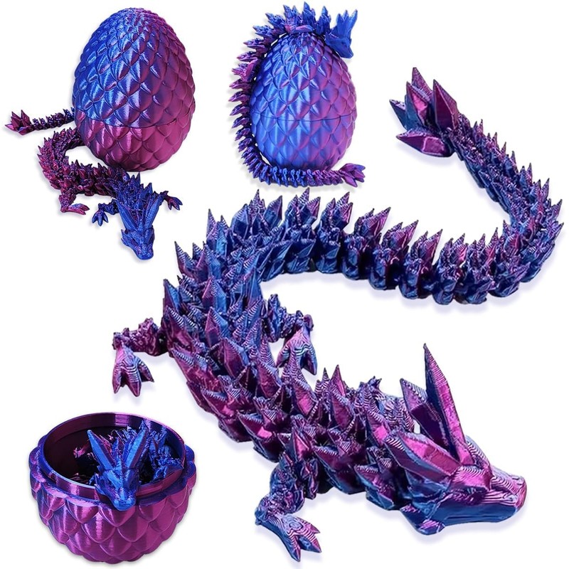 BAOXUE 2PCS 3D Dragon Eggs With Dragon Inside, 9Inch 3D