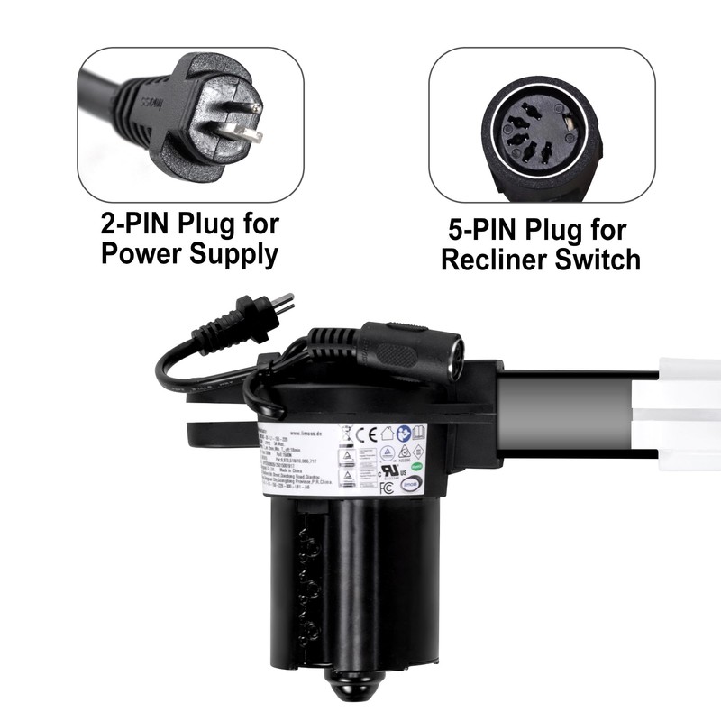 Fromann Recliner Motor Limoss 451615 Actuator Replacement Kit with Power