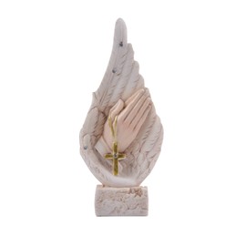 DALIweigo Christian Statue Creative Jesus Statue Resin Christ Pray Decor for Home Office Living Room Tea Room