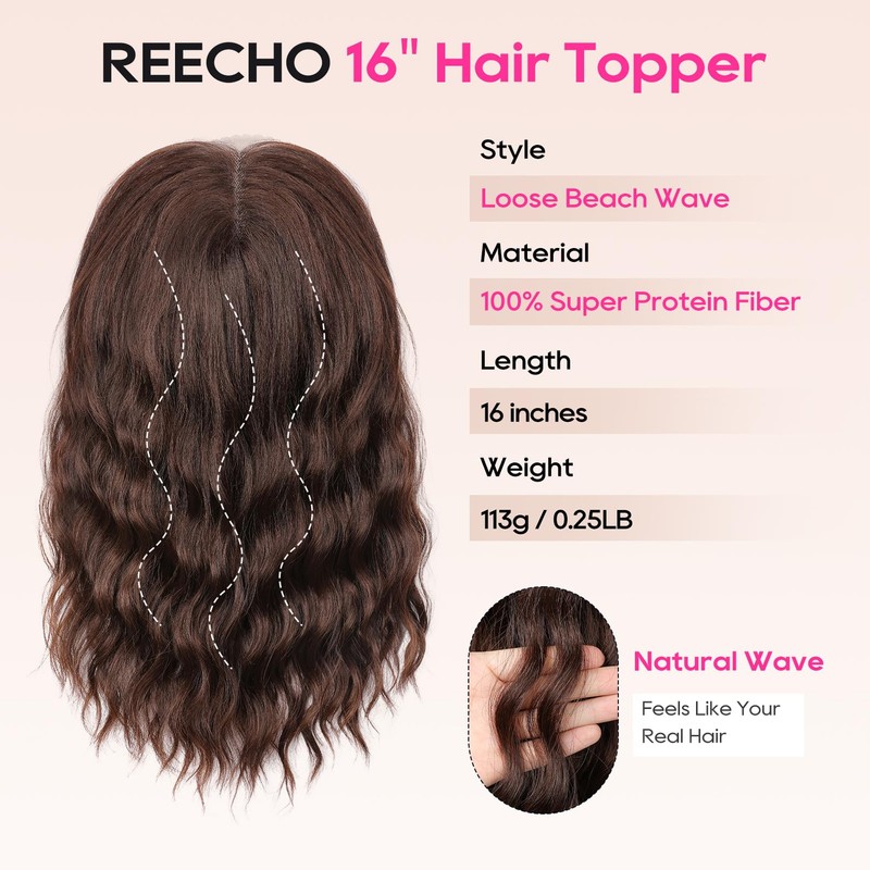 Hair Toppers for Women Thinning Hair Topper Hairpiece Curtain Bangs