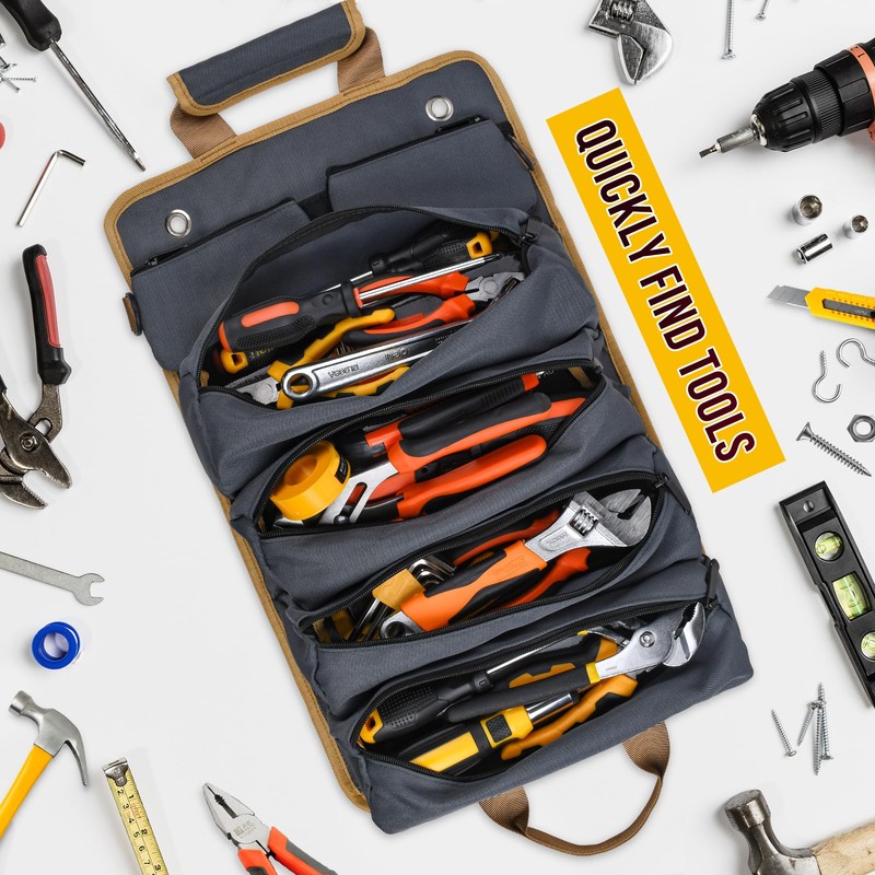Tool Bag, Tool Bags for Men, Heavy Duty Tool Organizer,