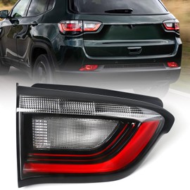 Huray Left Inner Tail Light Fit for Jeep Compass 2022-2025 LH Halogen Taillight Rear Brake Lamp Assembly OE Style Accessory Replacement for 68461575AA (Driver Side)