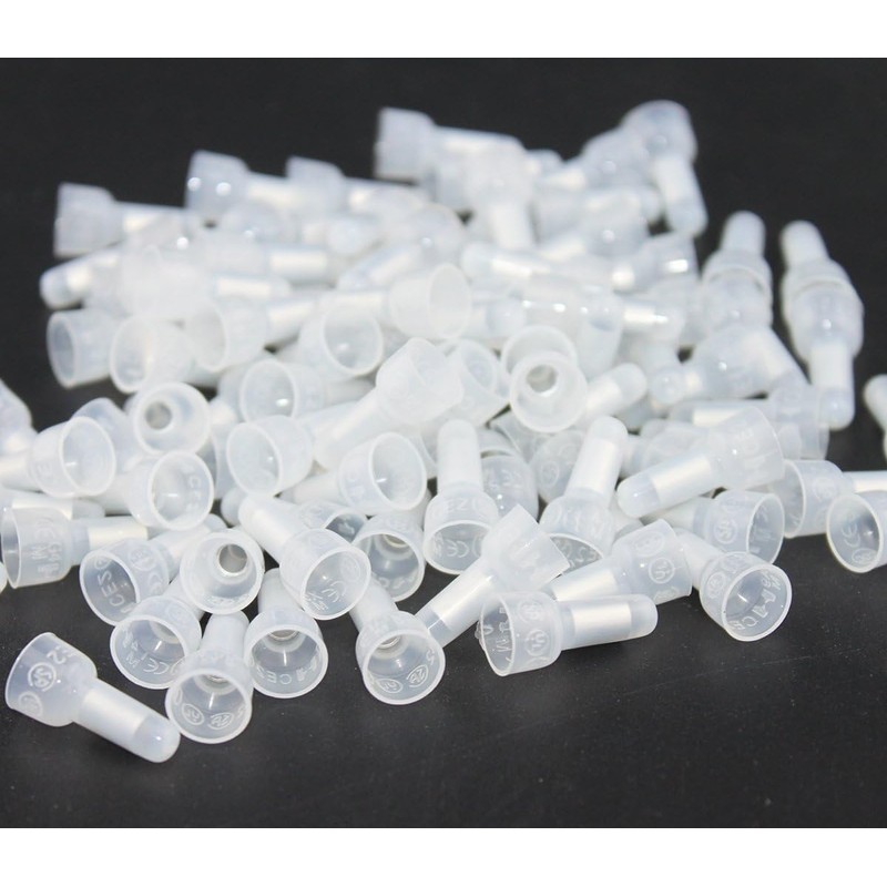 Rextin 1000pcs CE2 Closed End Wire Crimp Connectors Protective Wire