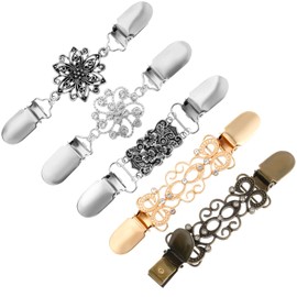 5Pcs Cinch Clip, Vintage Sweater Clip Waist Cincher Clip Dress Clips Back Cinch Retro Shirt Clips Scarf Clip Cardigan Clip Shawl Clasps for Women Clothing (5 Styles)