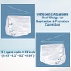Two Pairs Overpronation Insoles,3 Layers Adjustable Heel Wedge Corrective Inserts,Correct