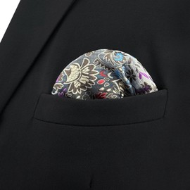 SHLAX&WING Floral Multicolor Silk Pocket Square Mens Hankies Hanky
