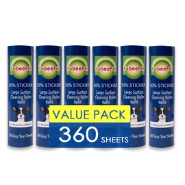 Large Surface Roller Refill for Scotch-Brite 50% Stickier Lint Roller, Works Great On Pet Hair (60 Sheets per Roll, 6 Pack)