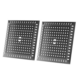 USAHANKE Drain Hair Catcher for Bathroom Sink,4.8" Stainless Steel and Silicone Shower Drain Covers Suitable for Drains and Bathroom Floors 2 Pack (2, Matte Black)