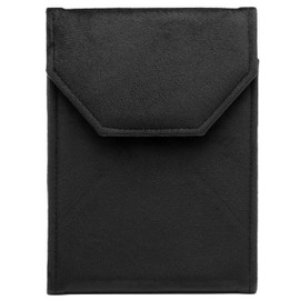COWFEX Velvet Necklace Jewelry Travel Folder Storage Display Case (Black)
