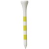 Longridge 's True Hite Wooden Golf Tees 69mm (20Pcs), Yellow/White,