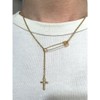 Stainless Steel Cross Pendant Necklace Cute Cross Safety Pin Necklace